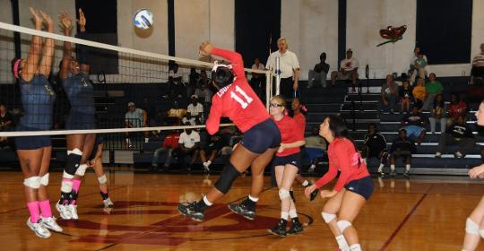 Volleyball Stops Wake Tech in Three